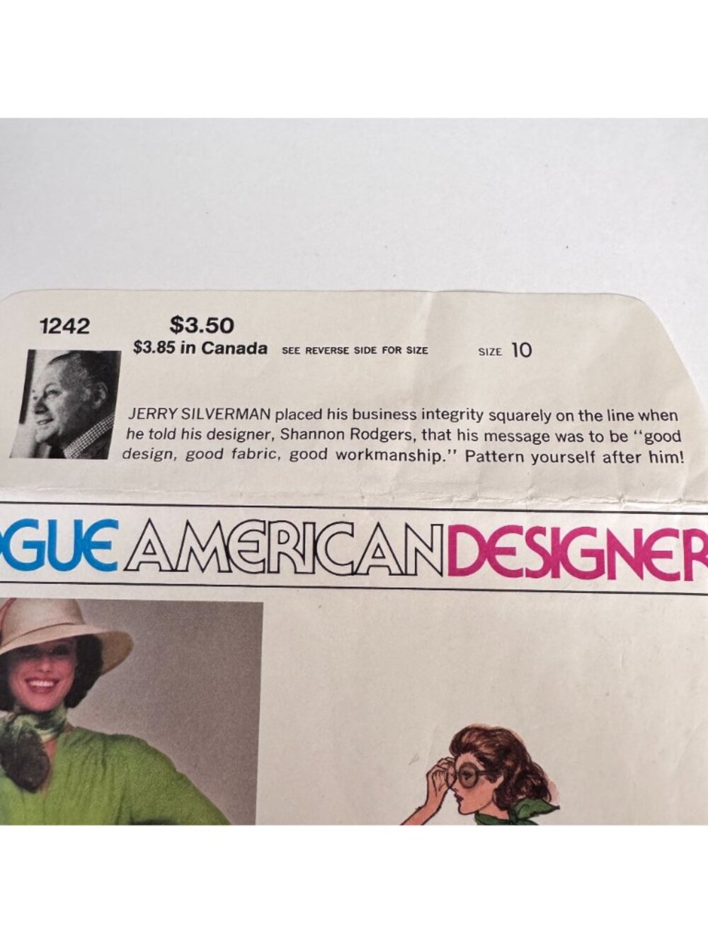 Vogue Sewing Pattern 1242 American Designer Jerry Silverman Dress Pants 10 Uncut - Picture 11 of 13